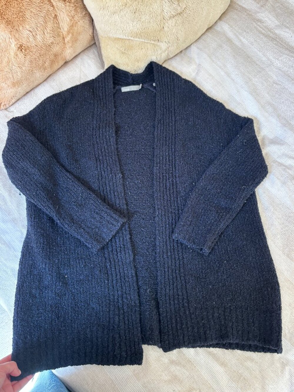 Vince Wool/Cashmere Cardigan in Black